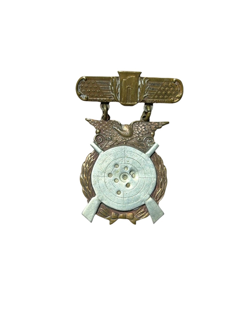 Antique Norfolk VA Shooting Medal Coin Target Eagle Rifle Marksmanship Badge